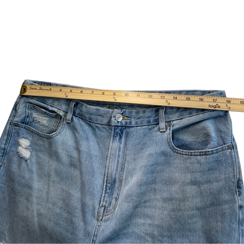American Eagle Curvy Mom Jean Women Blue Distressed‎ Plus Size 18 #090 - Picture 5 of 8